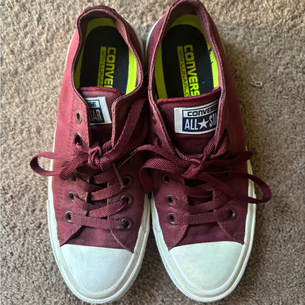 Women’s Chuck Taylor II Converse Maroon Sneakers - Picture 3 of 5
